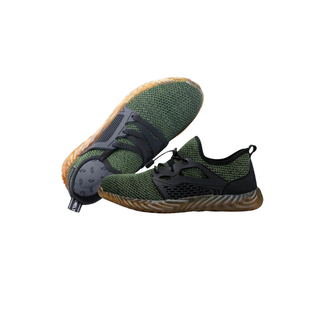Lichtgewicht EN ISO veiligheidsschoenen, schokbestendig, nagelbestendig, trendy mesh-design, van Kevlar, slechts 400g, voor werk en vrije tijd.