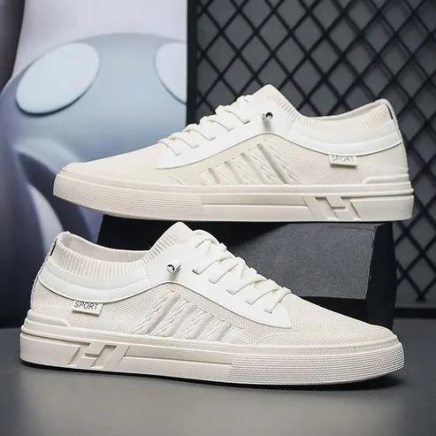 Lichte grijze heren sneakers met flexibele zool, ideaal voor vrije tijd en dagelijks gebruik, bieden comfort en bewegingsvrijheid