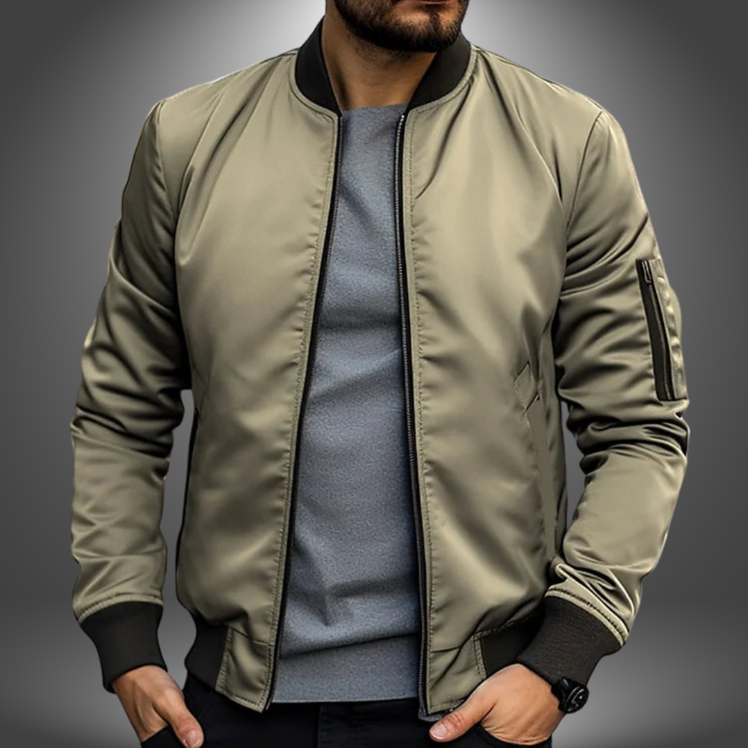 Lichte, weerbestendige heren tussenjas, handgemaakt, tijdloos design, ademend, met functionele zakken.