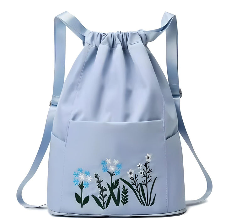 Lichtgewicht, opvouwbare damesrugzak in levendige kleuren, met verstelbare banden en trekkoord voor een elegant design.