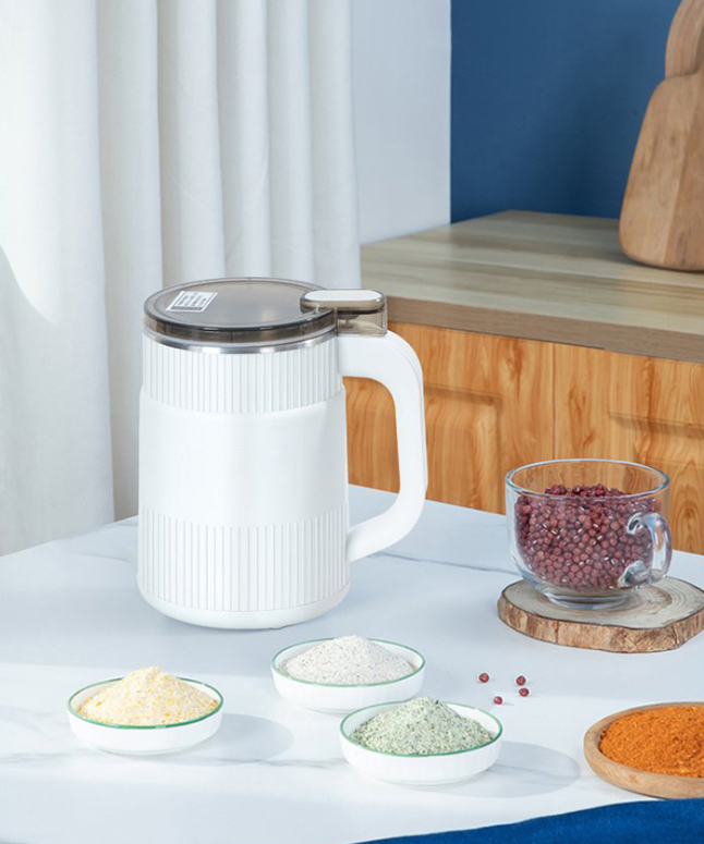 Krachtige roestvrijstalen graanmolen, maalt granen tot fijn meel, met modern design, ideaal voor de keuken.
