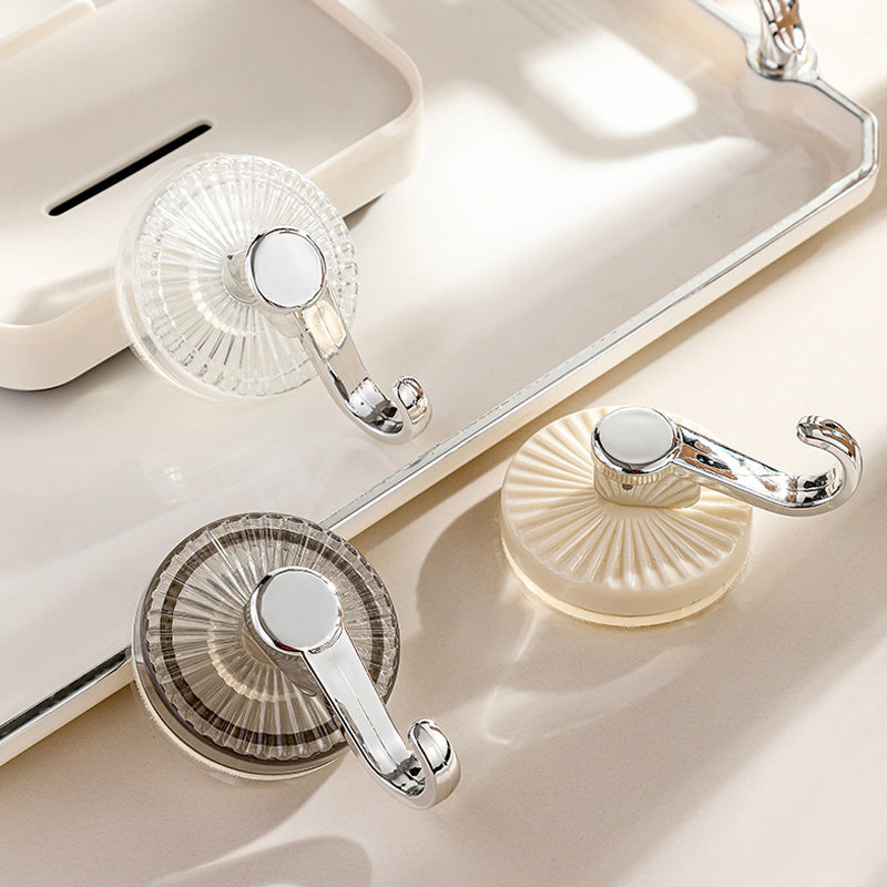 Krachtige zuignaphaken voor flexibel gebruik, robuust ontwerp, geen boren nodig, geschikt voor badkamer en keuken.