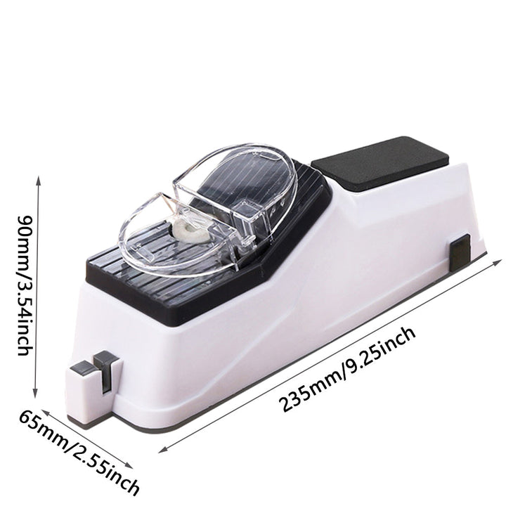 Krachtige USB-messenslijper, elektrisch, praktisch voor keukenmessen, grijze behuizing, innovatieve technologie