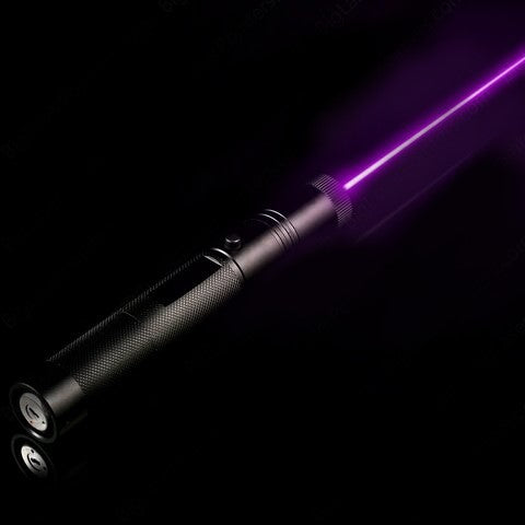 Krachtige, oplaadbare laserpointer voor lange afstanden met aluminium behuizing en variabele kleuren: Groen, Rood, Paars