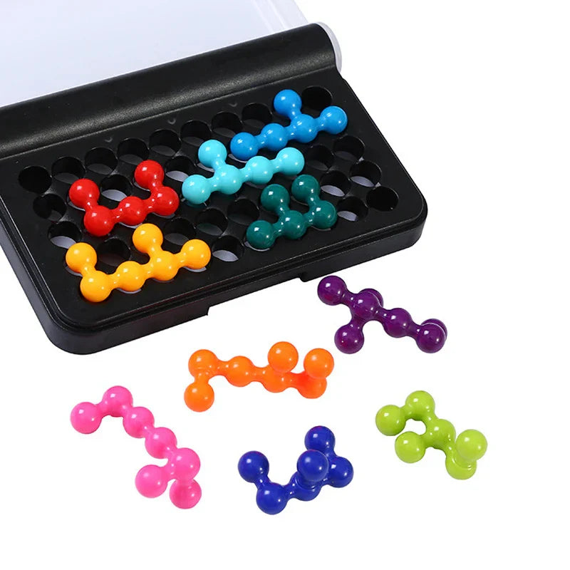 Heldere 3D puzzel bordspel met piramidedesign, 120 uitdagingen voor cognitieve ontwikkeling en leerplezier voor kinderen.