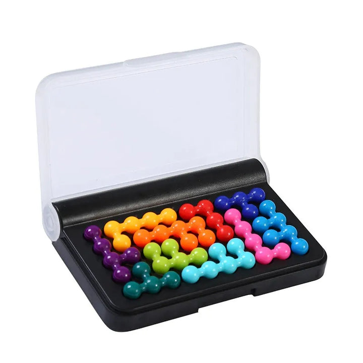 Heldere 3D puzzel bordspel met piramidedesign, 120 uitdagingen voor cognitieve ontwikkeling en leerplezier voor kinderen.
