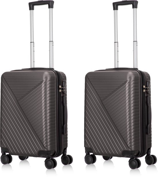 Praktische 2-delige Santorini hardcase kofferset voor vakanties en zakenreizen, met TSA slot.