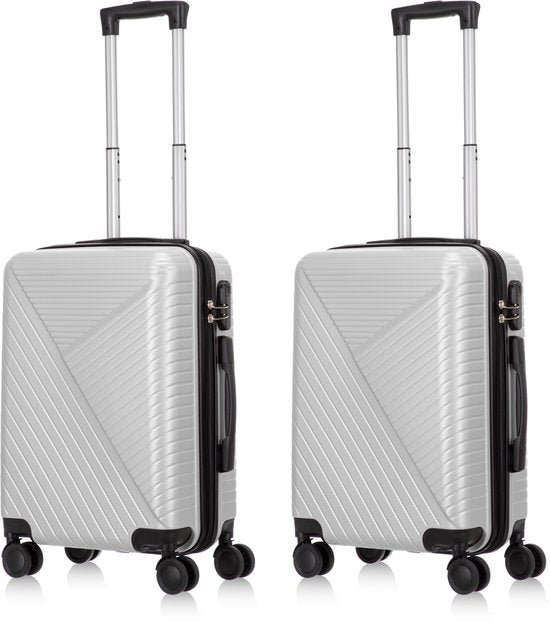 Soepele wielen en duurzame hardcase: Santorini 2-delige kofferset met TSA slot voor elk avontuur.