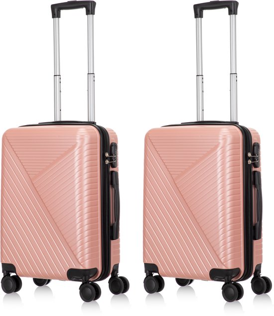 Originele Santorini 2-delige hardcase kofferset, lichtgewicht reisbagage met TSA slot en duurzame afwerking.