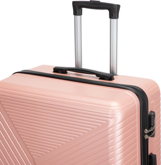 Duurzame Santorini hardcase kofferset (2-delig) met sterke ritsen en TSA slot, ideaal voor reizen.