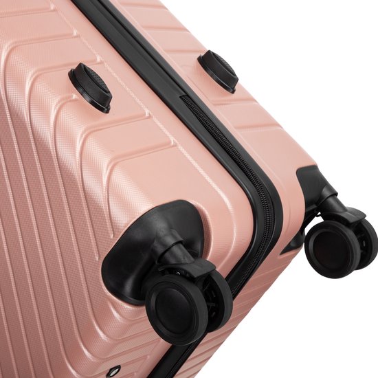 Stijlvolle 2-delige Santorini reiskoffer set met TSA slot, inclusief handbagage koffer, unisex design.