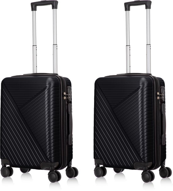 Hardcase kofferset Santorini, 2-delig. Blauwe reisbagage met TSA slot, lichtgewicht en duurzaam.