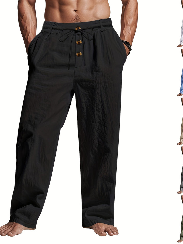Ademende linnen strandbroek voor heren, ideaal voor warme dagen en een ontspannen stijl.