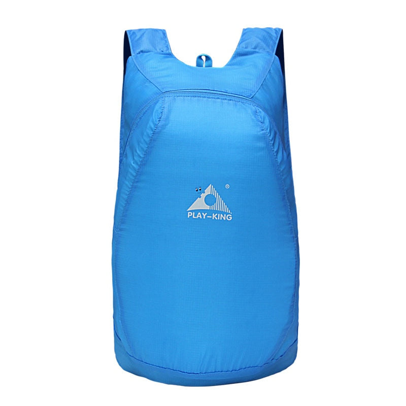 Unisex opvouwbare rugzak 20L getoond, perfect voor wandelen, reizen en dagelijks gebruik. Lichtgewicht en waterbestendig.