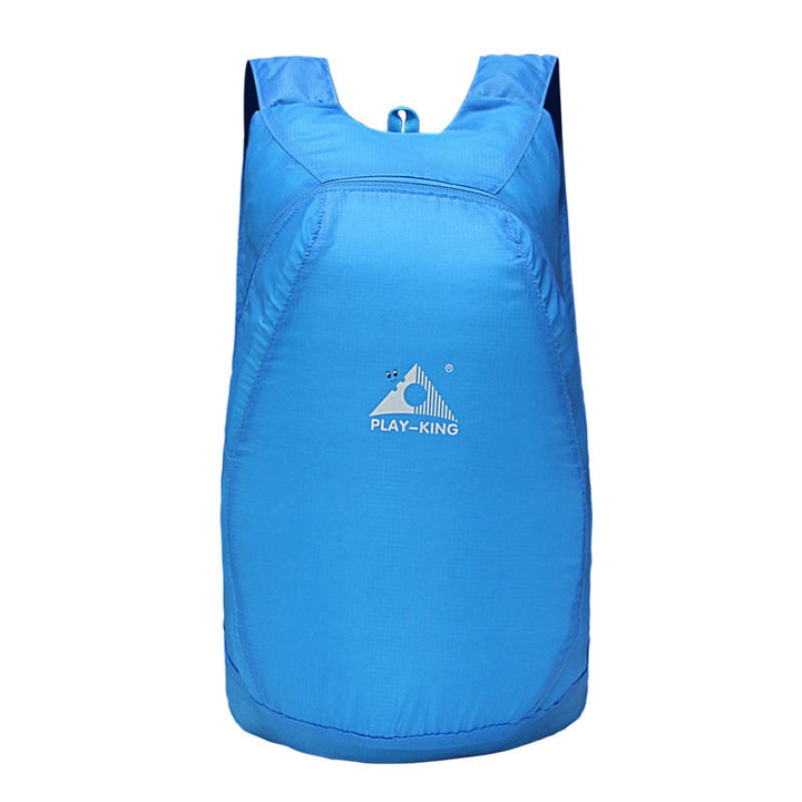 Unisex opvouwbare rugzak 20L getoond, perfect voor wandelen, reizen en dagelijks gebruik. Lichtgewicht en waterbestendig.
