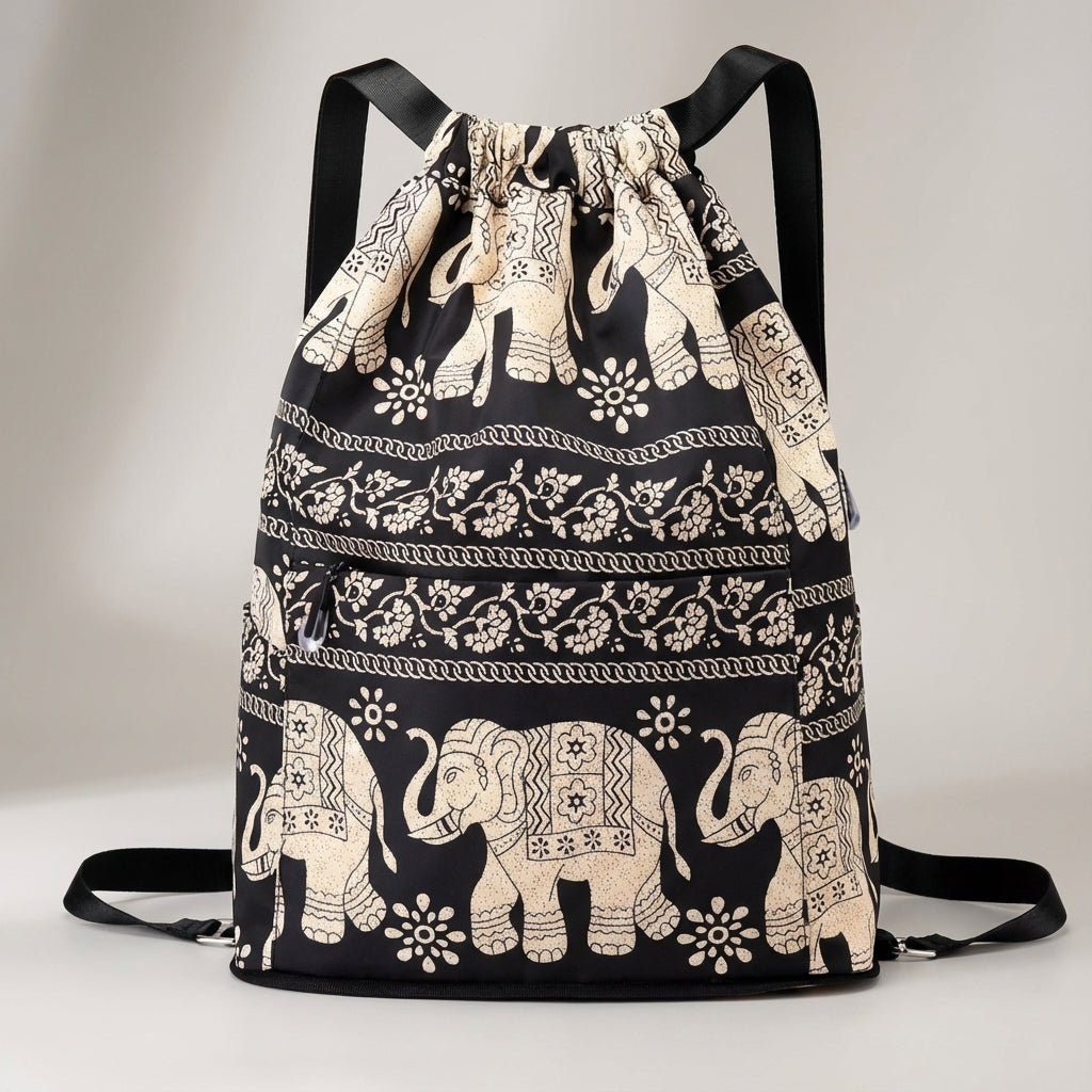 Compact opgevouwen Carryva reistas, perfect als extra reisbagage of ruimtebesparende sporttas.