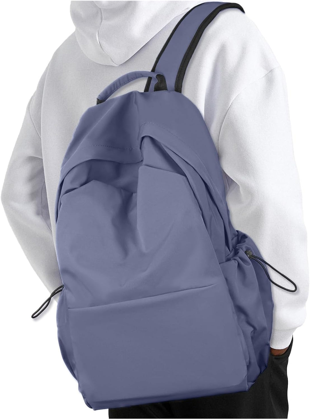 Lichtgewicht unisex laptop rugzak in grijs, waterbestendig; ideaal voor werk, studie, pendelen.
