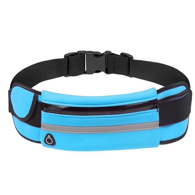 Lichtgewicht waterdichte fitness heuptas. Unisex verstelbare sporthuptas voor hardlopen en fietsen.