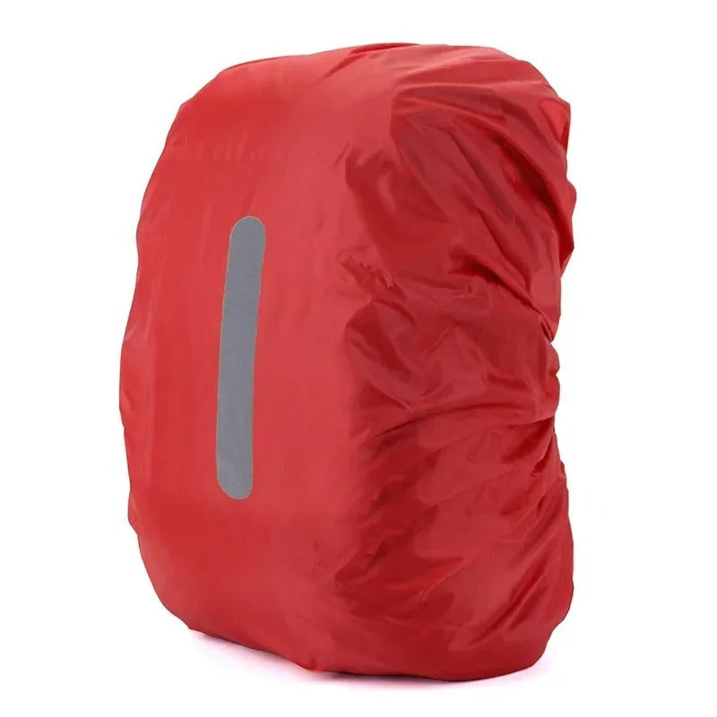 Essentiële lichtgewicht rugzakhoes, waterdicht en reflecterend voor veiligheid. Verstelbaar voor een perfecte pasvorm.