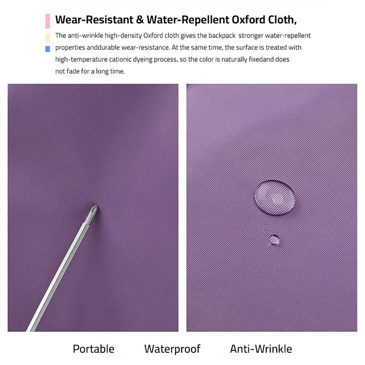 Paarse dames reistas met schoenenvak en meerdere zakken, ideaal voor reizen en sport, stevig en waterdicht.