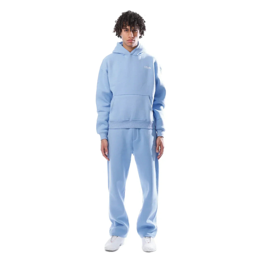 Lichtgrijze lounge set voor dames, complete outfit met zacht materiaal, casual en chic.
