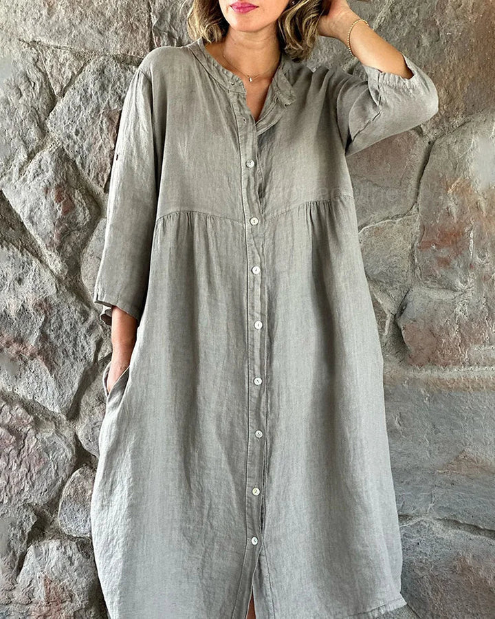 Luchtige zomerjurk voor dames, losse pasvorm, licht ademend materiaal, ideaal voor zomerse elegantie en comfort.