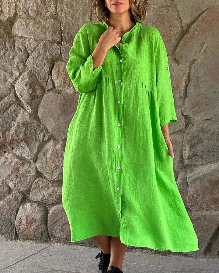 Luchtige zomerjurk voor dames, losse pasvorm, licht ademend materiaal, ideaal voor zomerse elegantie en comfort.
