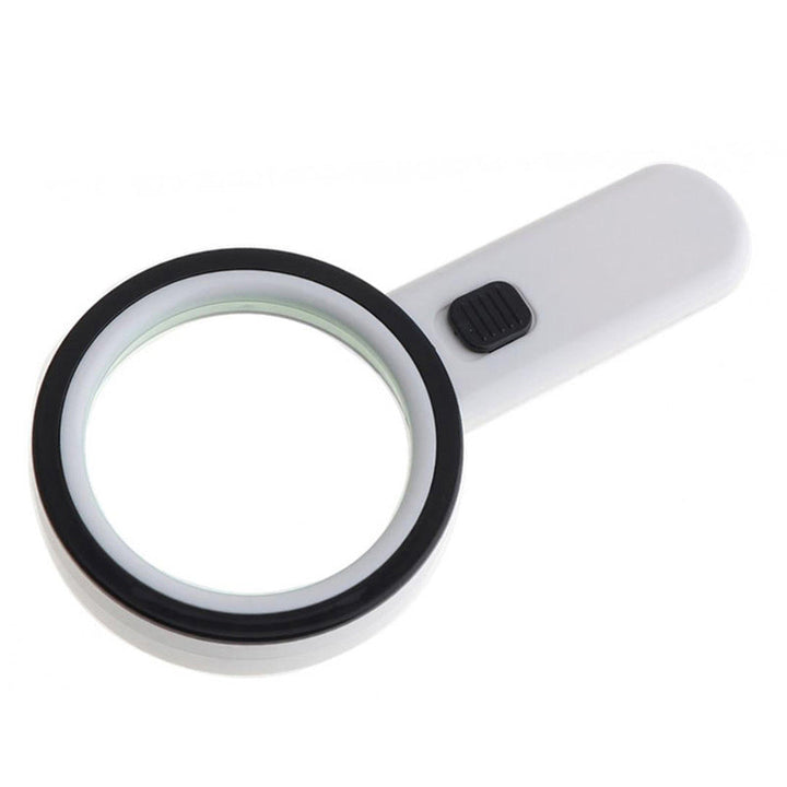Vergrootglas met 30x vergroting, groot glas, twaalf LED-lampen, seniorenvriendelijk, gedetailleerde weergave.