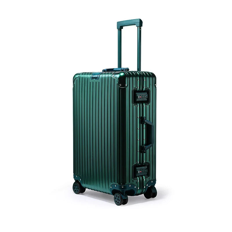 Premium aluminium-magnesium koffer, robuust en elegant, de ideale reispartner voor luxe vakanties.
