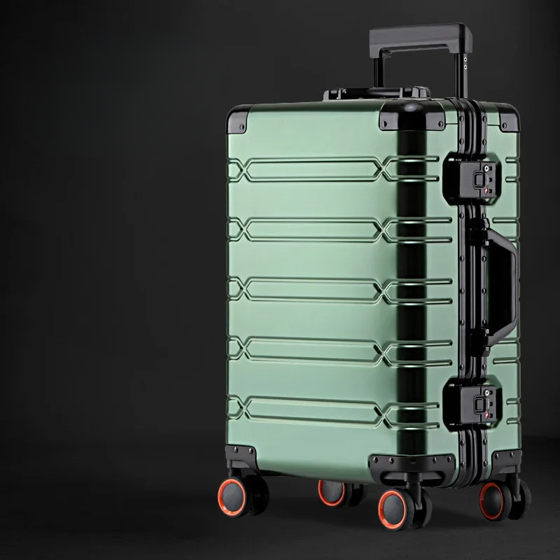Compacte aluminium-magnesium handbagage koffer, ook geschikt als ruimbagage, met sterke constructie.