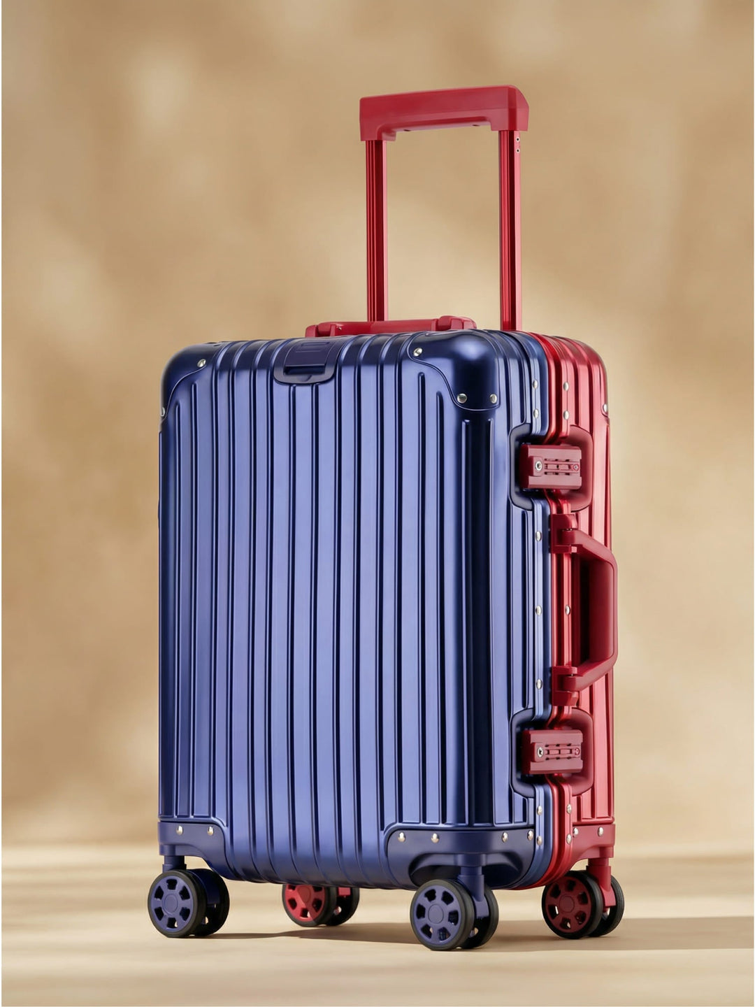 Luxe aluminium-magnesium reiskoffer Tirana, stijlvol en robuust, voor duurzaam reizen.