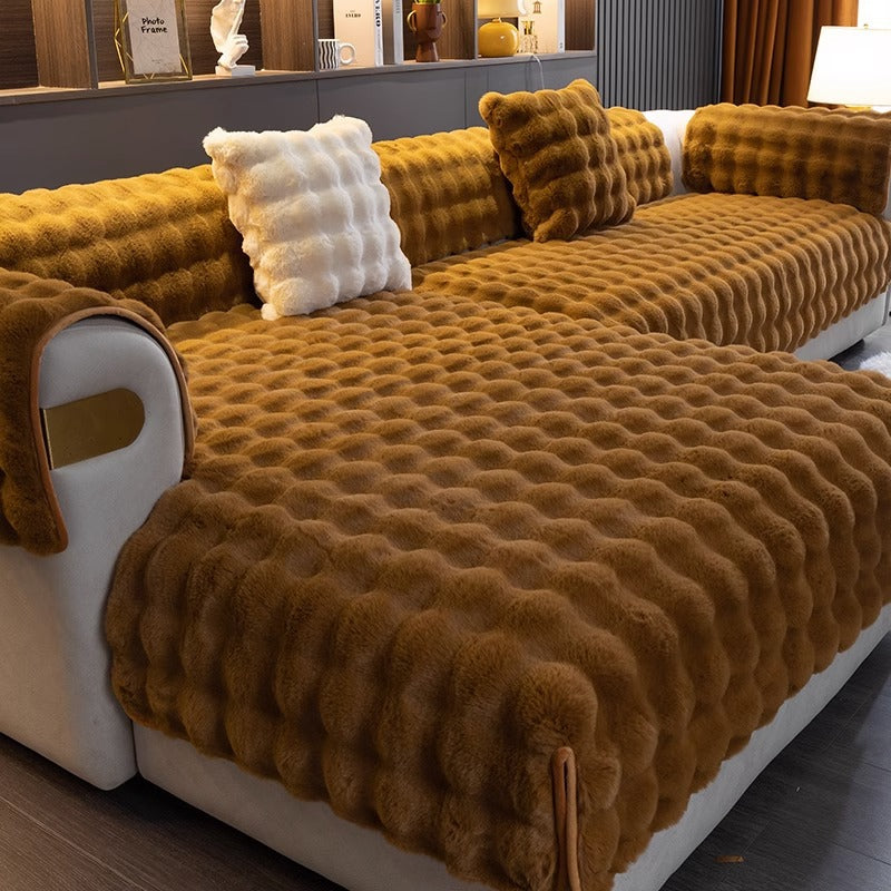 Zachte, duurzame textiel bankhoes, SofaGuard Luxe. Comfortabele meubelbescherming voor uw sofa.