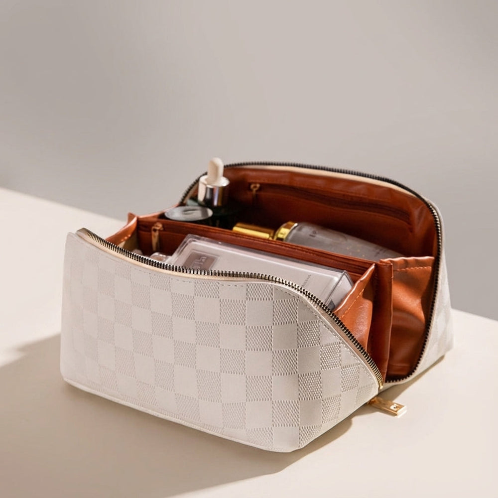 Ruime georganiseerde make-up tas voor dames; ideaal als reistas, opbergtas of toiletzak voor al je cosmetica.
