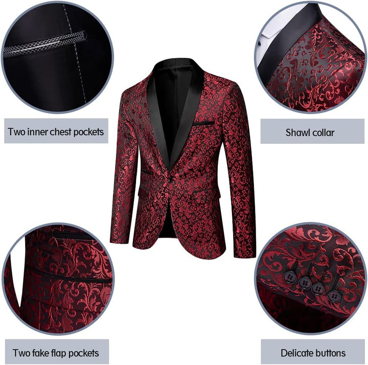 Zijaanzicht van de elegante heren smoking 'Leon', perfecte pasvorm voor zakelijke evenementen.