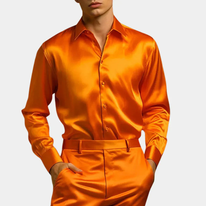 Hoogwaardig Hoymans slim fit overhemd voor heren, modern design en luxe uitstraling, geschikt voor elke gelegenheid.