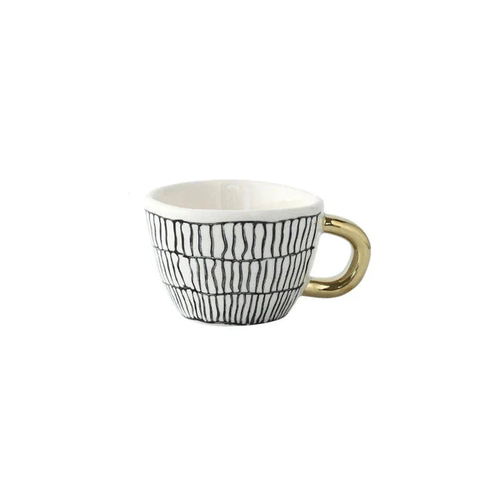Sterk en duurzaam keramisch espressokopje, kwaliteitsservies voor jarenlang genot.