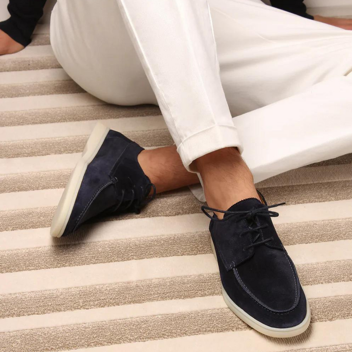 Luxe leren heren loafers Diederik met veters, elegant en stijlvol. Perfect voor herenmode en comfortabel.