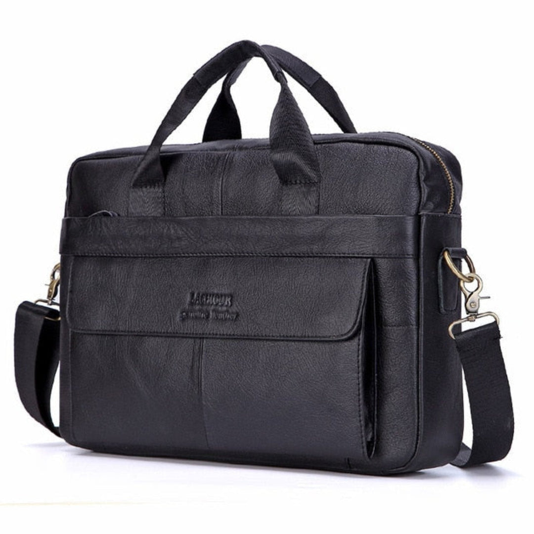 Elegante zakentas Victor van leer, ideaal als laptoptas en aktetas voor professionele mannen.