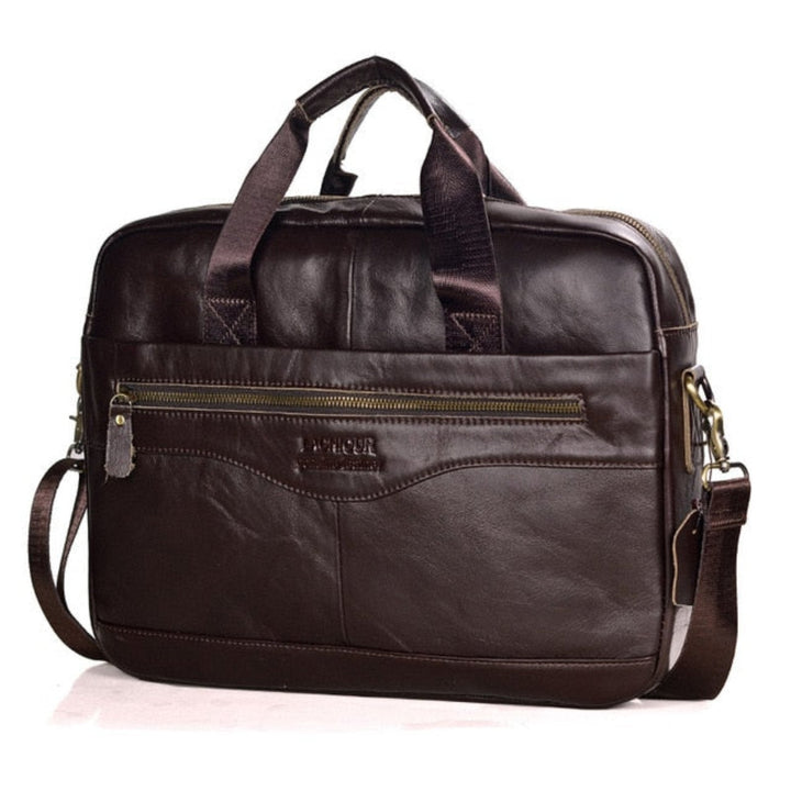Leren laptoptas Victor voor heren, een professionele en luxe business tas met stijl.