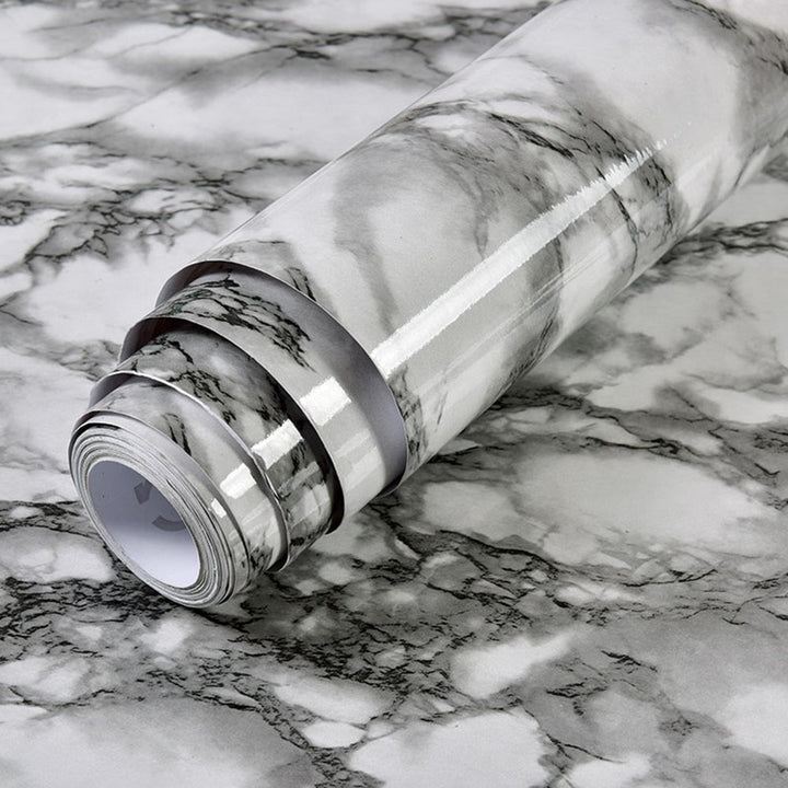 Zelfklevende marmerfolie voor accentmuren, creëert een opvallend design.