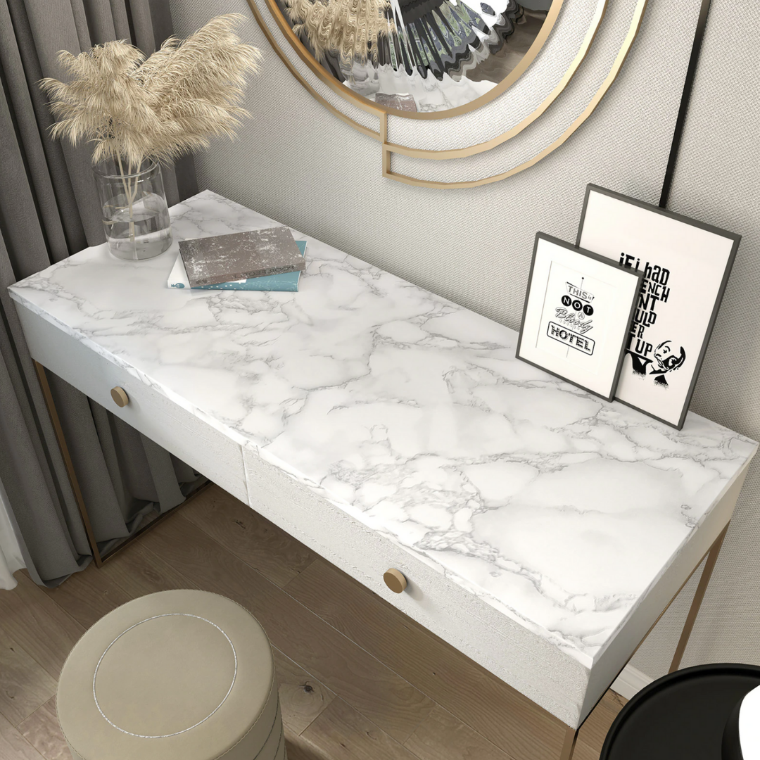 Design marmerlook meubelfolie, ideaal voor een snelle en luxe make-over van kasten.