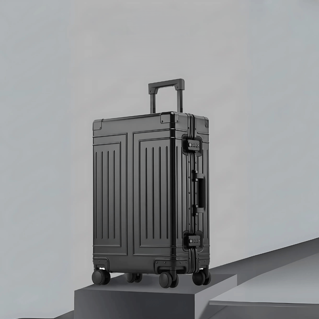 Luxe aluminium reiskoffer Emperor, voor comfortabel en stil reizen met veilige bagage.