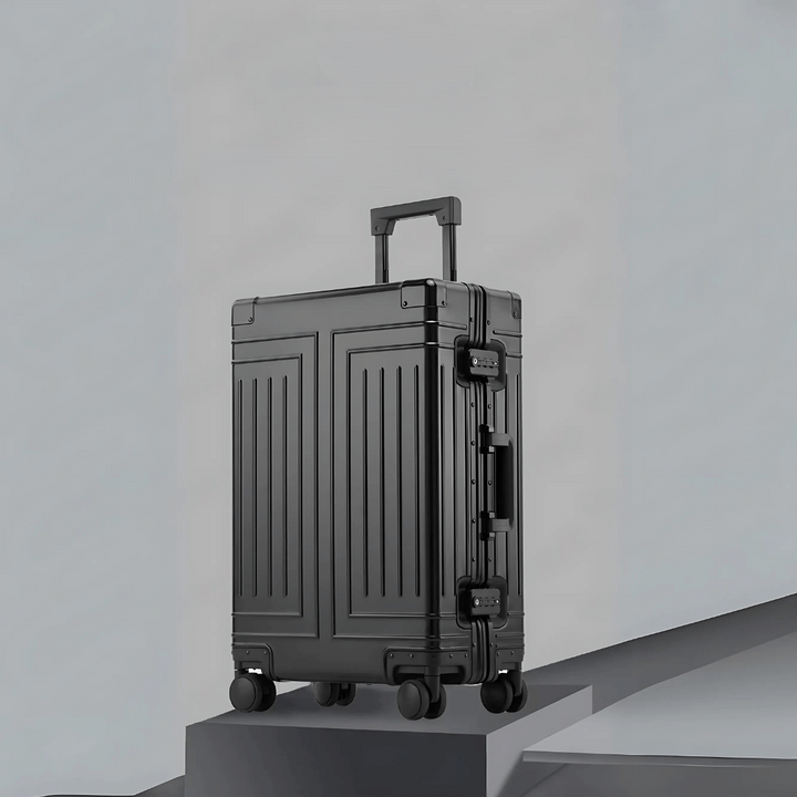 Luxe aluminium reiskoffer Emperor, voor comfortabel en stil reizen met veilige bagage.