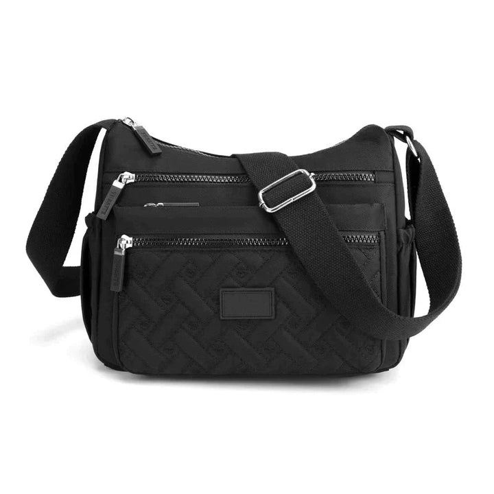 Luxe dames schoudertas in zwart met verstelbare riem, meerdere vakken, ideaal voor dagelijks gebruik en speciale gelegenheden.