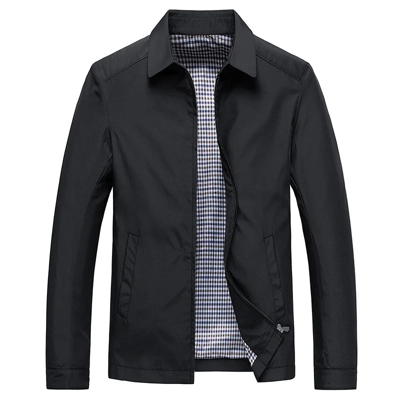 Luxe herenjas van ademend materiaal, elegant design, perfecte pasvorm, veelzijdig te combineren.