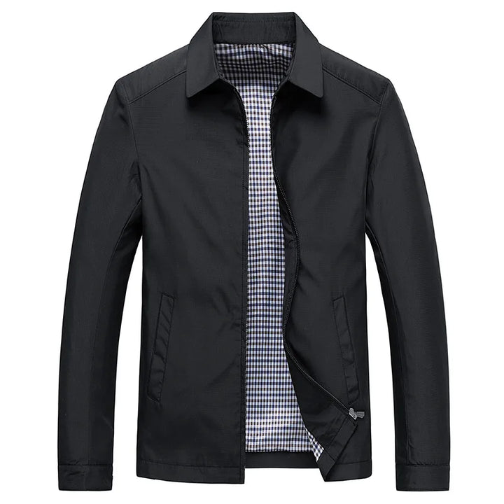 Luxe herenjas van ademend materiaal, elegant design, perfecte pasvorm, veelzijdig te combineren.