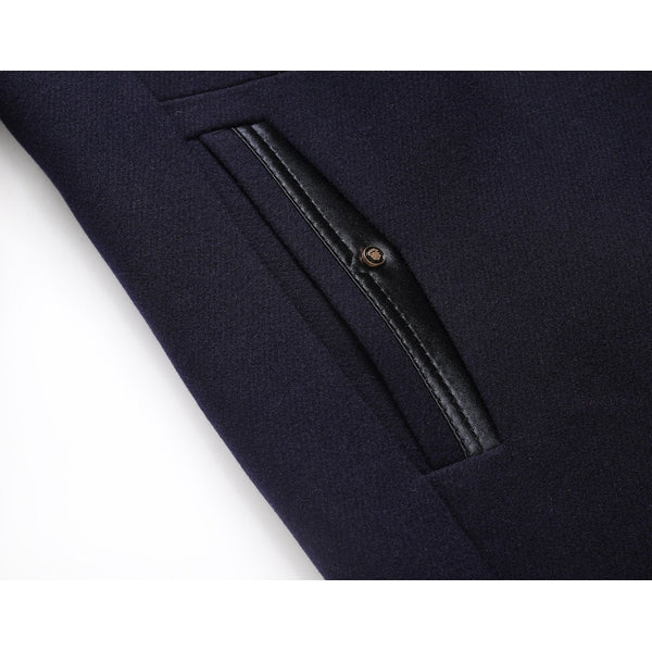 Luxe heren wollen jas, klassieke snit, tijdloos ontwerp, pure wol, optimale warmte-isolatie, elegant silhouet