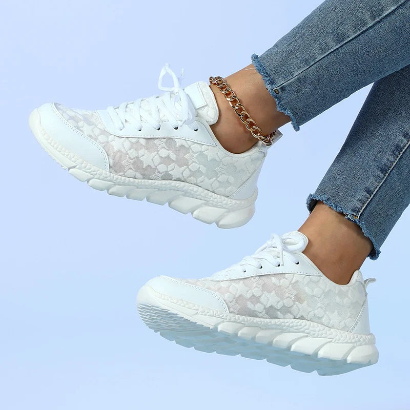 Luxe dames sneaker, orthopedisch, comfortabel, met ergonomisch design, van ademend mesh voor stijlvolle ondersteuning