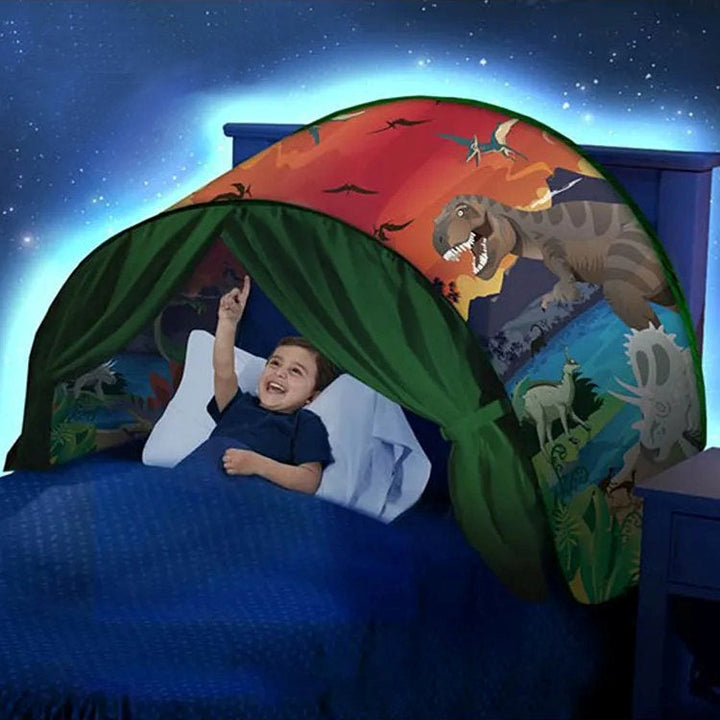 Betoverende SleepyStar kinderbedtent met universum-thema. Creëer een fantasierijke en veilige slaapplek voor je kind.