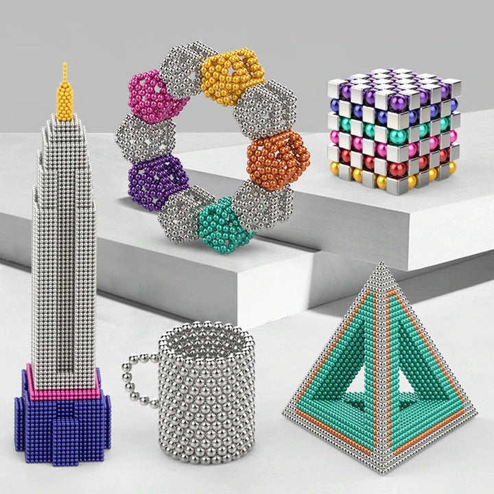 Magneetballen set, perfect voor creatieve constructies en educatief speelplezier voor kinderen.